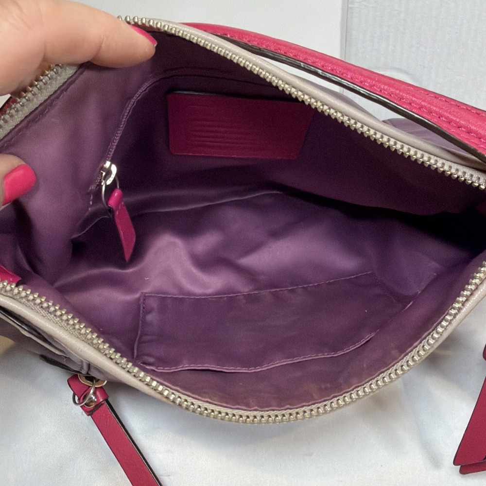 Coach Daisy Spectator Leather Crossbody Y2K Shoulder Bag F23951 Purple Pink - Picture 12 of 13